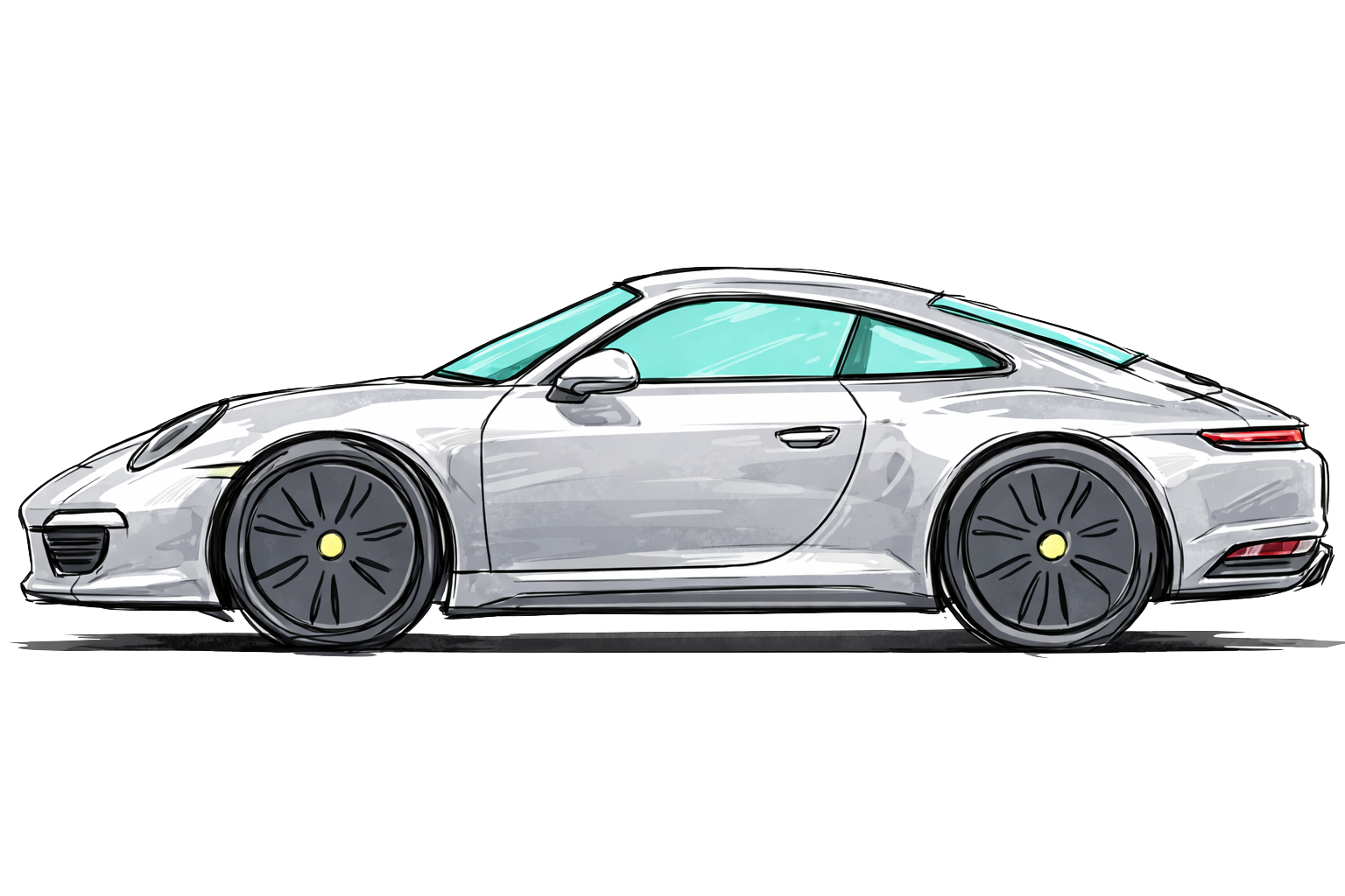 Porsche 911 illustration
